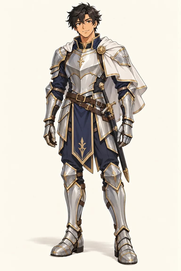 Character in a knight outfit